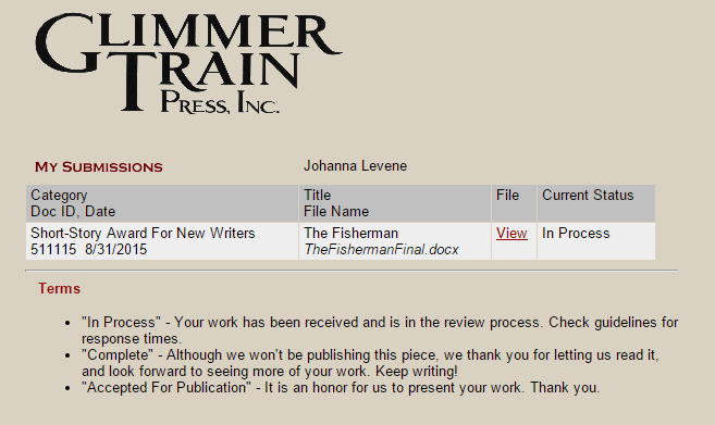 Glimmer Train Submission